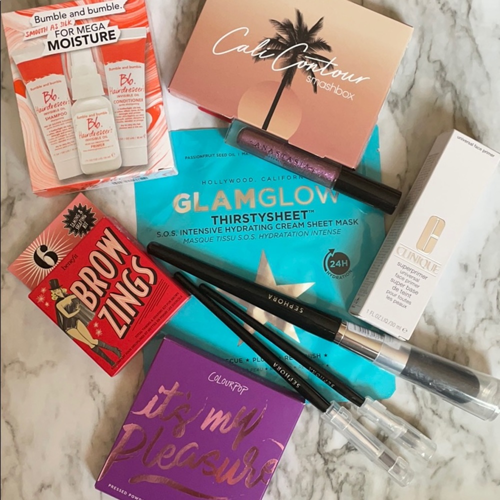10pc beauty bundle- Clinique, benefit, Sephora etc